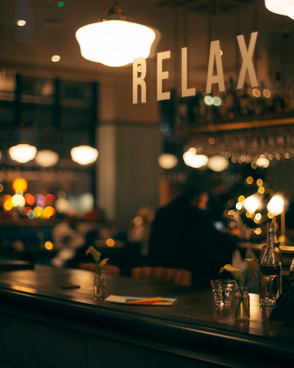 Illustrative bar evening post